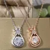 Chaînes VAGZEB Ly goutte d'eau pendentif collier femmes avec brillant cubique zircone fantaisie femme pour fête bijoux cadeau d'anniversaire