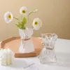 Obiekty dekoracyjne figurki szklane wazon nieregularnie złożona droga przezroczystą kreatywne ozdoby rękodzieło hydroponiczne wazony kwiatowe terrarium garnki 230715