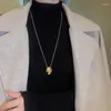 Kedjor ropuhov 2023 trådteckning oval hög lång tröja kedja halsband temperament clavicle accessoarer smycken gåva till kvinnor