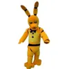 2019 Il professionista ha realizzato Five Nights at Freddy's FNAF Toy Creepy Yellow Bunny Mascot Cartoon Christmas Clothing294h