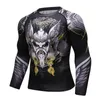 T-shirts pour hommes T-shirt à impression numérique de style punk de haute qualité pour les sports Jiu Jitsu Bjj Rashguard Hommes Muscular MMA Cycling Trainning Top