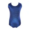 Stage Wear Girls Sleeveless Ballet Gymnastics Leotards Elastic Soft Tight Romper Dancewear Diamond Decor Costume