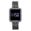 China made genuine fashion bracelet led watch for lady women luxury watch diamond bezel electronic watch