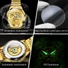 High-quality automatic mechanical Designer watches steel large dial 40mm luminous men watch solid buckle gold watch men and women Hollow out watches with box 9920