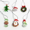 Mini Handmade Glass Christmas Tree Art Figurines Ornaments Colorful High Grade Cute Pendant Xmas Hanging Decor Charm Accessories 22086