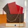Multi Felicie Pochette Woman Chain Bags Designer Wallet Messenger Lady Leather Handtassen Schoudertas Flower Purse Crossbody MET DOOS