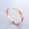 Bangle Wide Rose Gold Gear 925 Prata Banhado Bangle Pulseiras para Mulheres Set Anel Filha Mãe Homens Luxo Tênis Unissex Jóias Designer J