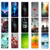 Fall för Samsung Galaxy A7 2018 Telefonback Cover Silicon Colorful Printing Back Cover A750 A750F 6,0 tum