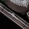 Серьги ожерелья устанавливают модные 4-предметные ювелирные ювелирные украшения геометрическая кольцевая серьга для женщин простые и роскошные все случаи