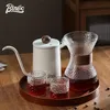 Häll över kaffebryggare - 400 ml papperslös, bärbar, borosilikat manuellt kaffedrippare brygger häll över set glas karaffe kaffekanna