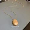 Kedjor ropuhov 2023 trådteckning oval hög lång tröja kedja halsband temperament clavicle accessoarer smycken gåva till kvinnor