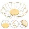 Dinnerware Sets Vegetable Rack Fruit Basket Kitchen Iron Household Tray Bowl Counter Metal Footed Storage