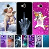 Cover Custodia per telefono per Huawei Y6 2017 Y5 Soft Tpu Silicon Back 360 Stampa protettiva completa TransparenT Coque