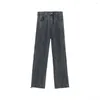 Мужские джинсы Мужчины джинсы брюки Японский ретро вымыл прямо в широко лаугах с большой карманной парой хип-хоп-стрит Джинсовые брюки мужчины H17