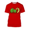 Camisetas Masculinas Camisetas Engraçadas Frutas Banana Abacate Estampa 3D Streetwear Homens Mulheres Moda Casual Camisas Grandes Camisas Infantis Camisetas Tops Vestuário