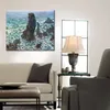 Impressionist Canvas Art The Pyramids of Port Coton Claude Monet Oil Painting Handmade Landscape Modern Bedroom Decor