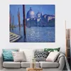 Canvas Art Claude Monet Malowanie Grand Canal Ręcznie robione dzieła sztuki Wytrzymały wystrój do piwnicy z winami