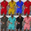 Мужские пластинки летние бренды с твердым цветом мужского костюма для рубашки для рубашки для ежедневной повседневной пляжной одежды 3D -печать мода Slim Fit 230715