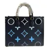 23SS Women Luxurys Designer Totes Bags Ontehgo Upcale Leather Handbag Shouder Crossbody Ladies Handbags Flowers Brodery Purse Pouch 35cm