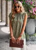 Women's Blouses Bohemian Loose Floral Print Lace O Neck Ruffle Short Sleeve Holiday Style Top Casual Shirts