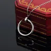 Klassisk nagel inlagd diamanthänge halsband titanståldesigner för kvinnor män lyxiga juveler gåvor kvinna flicka guld silver rosguld grossist inte blekna