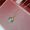 Classic titanium steel love Pendant amulet Necklaces shell Screw pattern Circular pancake women luxurious designer gift letter C home gold non fading jewelry