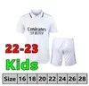 Barn 23 24 stycken Real Madrids Football Shirt Fans version 2023 2024 Kit Modric Camise Tavini Jr Camavin Garomeni Madrids Shirt Kids Set