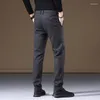 Men's Pants 2023 Spring Men Stretch Slim Fit Elastic Waist Business Classic Korean Cargo Thick Casual Trousers Male Daily