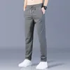 Pantaloni da uomo 2023 Estate Casual Seta di ghiaccio Sottile Sport Pantaloni dritti elastici Traspirante Asciugatura rapida Goccia 230715