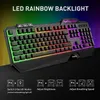 Clavier Souris Combos HAVIT KB558 Filaire Gaming Clavier Souris Kit RVB Rétroéclairage 104 Touches avec Repose-Poignet US UK Allemand Disposition Clavier Pour PC Portable 230715