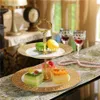 2 lagen cake plank bruiloft gerechten dessert fruit groente afternoon tea display lade feest cupcake platen266s 266S