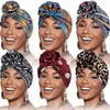 Etnische Kleding Pastorale Bloemenprint Tulband Vrouwen Nationale Wind Moslim Hoed Bandana Chemotherapie Slaap Caps Mutsen Headwrap Fashi2972