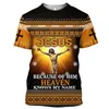 Men's T Shirts Christian Catholic Jesus 3D Print T-Shirt Summer Easter Day O-Neck Short Sleeve Casual Style Men Clothing Large Size Tops