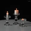 Mum Tutucular Roman Sütun Cam Candlestick Ev Dekoru Tutucu Romantik Düğün Centerpieces Tablo Konteynerleri Mumlar