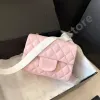 Bolsa feminina canal bolsa de ombro moda rosa bolsas sacolas bolsa de corrente bolsa de embreagem designer verificação clássica bolsa de linha letras duplas bolsa de canal de bola sólida