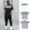 Mannen T Shirts Mannen T-shirt Drop schouder Mouw Losse Hip Hop Shirt Workout Gym Streetwear Harajuku Tee Shirts 230715