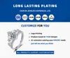 Band Rings Wholesale Customized Classic Jewellery Gifts OEM Rhodium Plated 925 Sterling Silver Moissanite Diamond 925 Women Rings