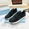 Men Women Leather Trainers Triangle Logo Sporty Shoes White Black Grey Sneaker For Woman Rubber Sole Sneakers With Box 35-46