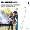 BBQ Tools Akcesoria CM stal nierdzewna węgiel na narzędzie do rake narzędzia do Kamado Joe Smoker Burning Stove Silver 230715