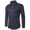 Camicie casual da uomo Top Quality 2023 Fashion Slim Fit Camicia a maniche lunghe da uomo Camicetta tinta unita Formale Button Up Chemise Homme