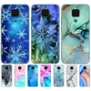 For Huawei Mate 30 Lite Case Silicon Soft TPU Back Phone Cover Nova 5i Pro Capa Marble Snow Flake Winter Christmas