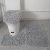 Toiletzitkappen 30stijlen 3 stks pluche toilet deksel deksel set anti slip antistatische zachte badkamer douche tapijten slijtage fl254w