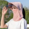 Chapéus de aba larga lente verão protetor solar rosto inteiro chapéu de sol feminino anti-ultravioleta gola boné para viajar em veículos elétricos viseira de praia