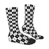 Men's Socks Freemason Checkered Pattern Drawstring Travel Pouch 3D Print Backpack Boy Girls Mid-calf