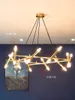 Pendant Lamps Post-modern Luxury Chandelier Simple Nordic Living Room Restaurant Copper Lighting Creative Design Molecular Lamp