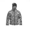 Giacche da caccia Giacca mimetica impermeabile da uomo Soft Shell Outdoor Tactical Mountaineering Warm Fleece Charging