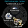 Relógios de pulso KIMSDUN Relógio masculino Turbilhão Fase da lua Relógios Luxo Moda Negócios Automático Mecânico Reloj Hombre 2023