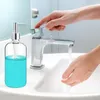 Verre clair de distributeur de savon liquide avec la pompe 16 onces rechargeable pour la salle de bains