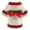 Vêtements pour chiens Automne et hiver Vêtements pour animaux de compagnie Pull chaud pour chat Célébration de l'année de Noël Heureux