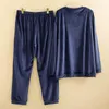 Pijama feminino tamanho grande outono inverno masculino solto casual pijamas ternos busto 150cm 5XL 6XL Casais Roupas para Casa Azul Marinho Vermelho Verde